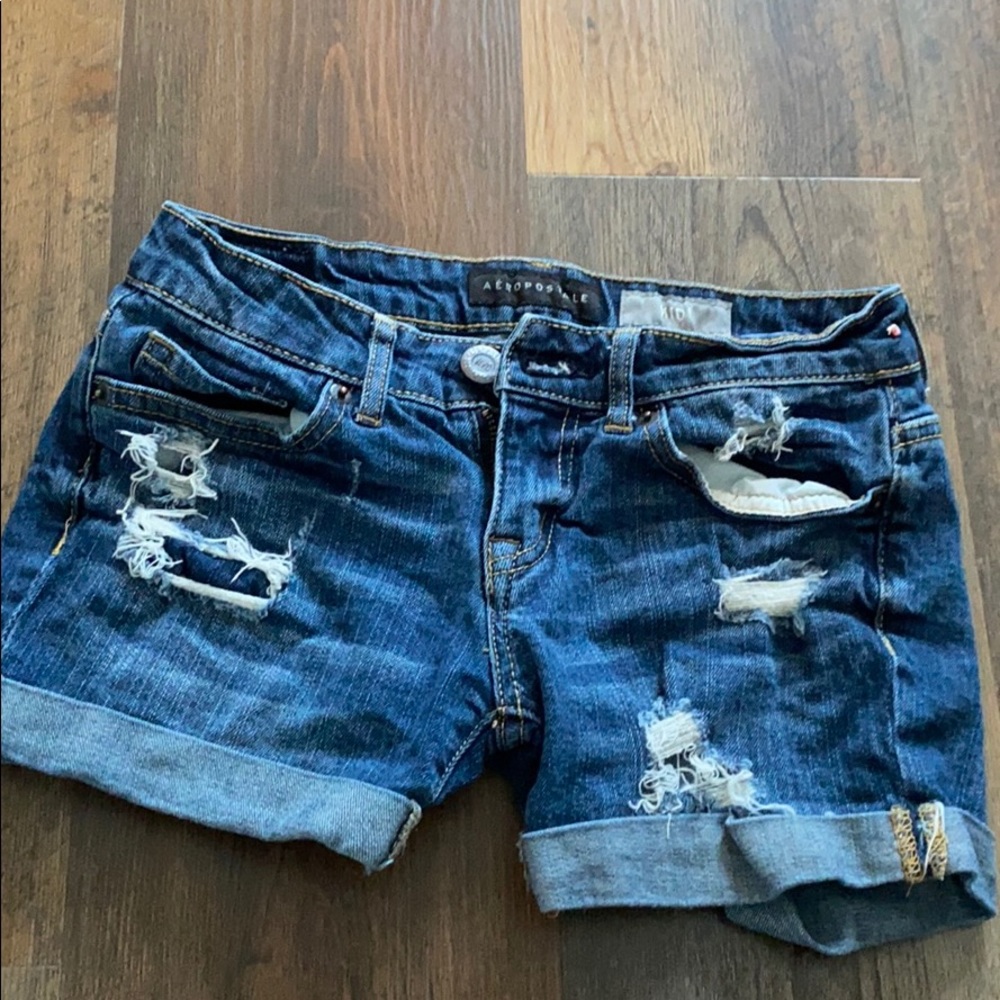 ripped jean shorts